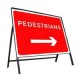 600mm x 450mm Pedestrians Right Sign 